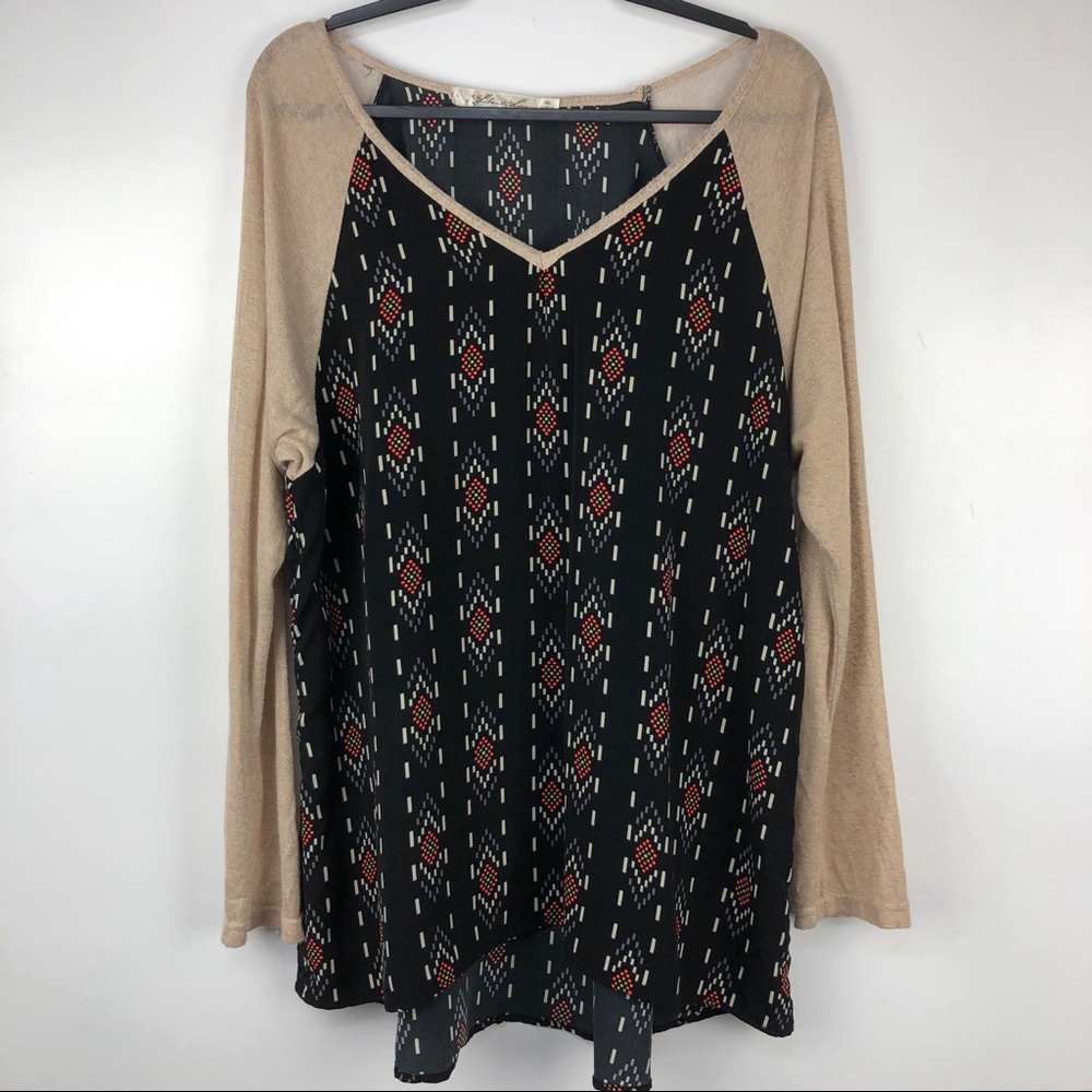 Liberty Love Women's  Long Sleeve print Shirt Plus
